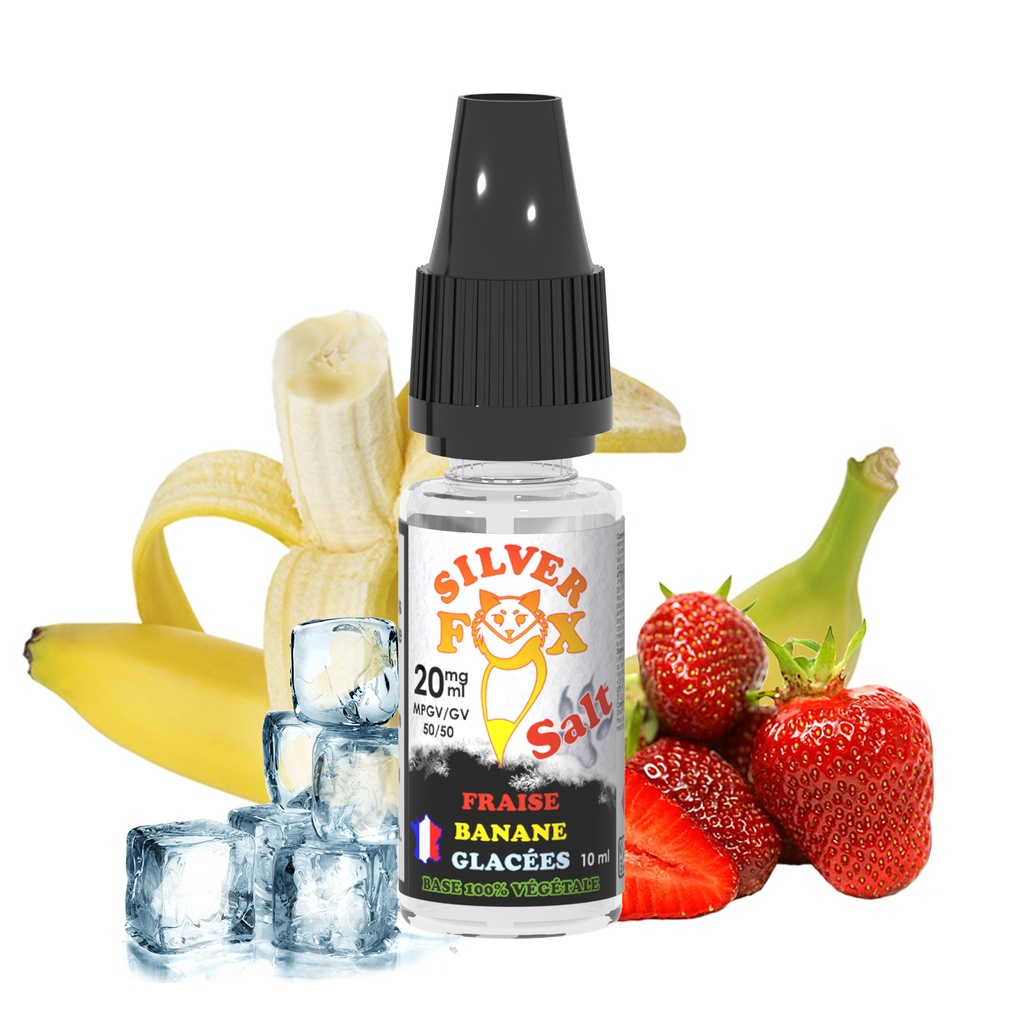 Sel 10ml Fraise Banane Silver Fox
