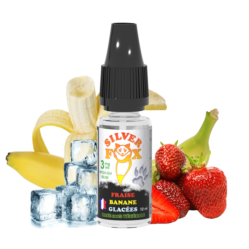 10 ml Silver Fox Fraise Banane (Strawberry Banana)