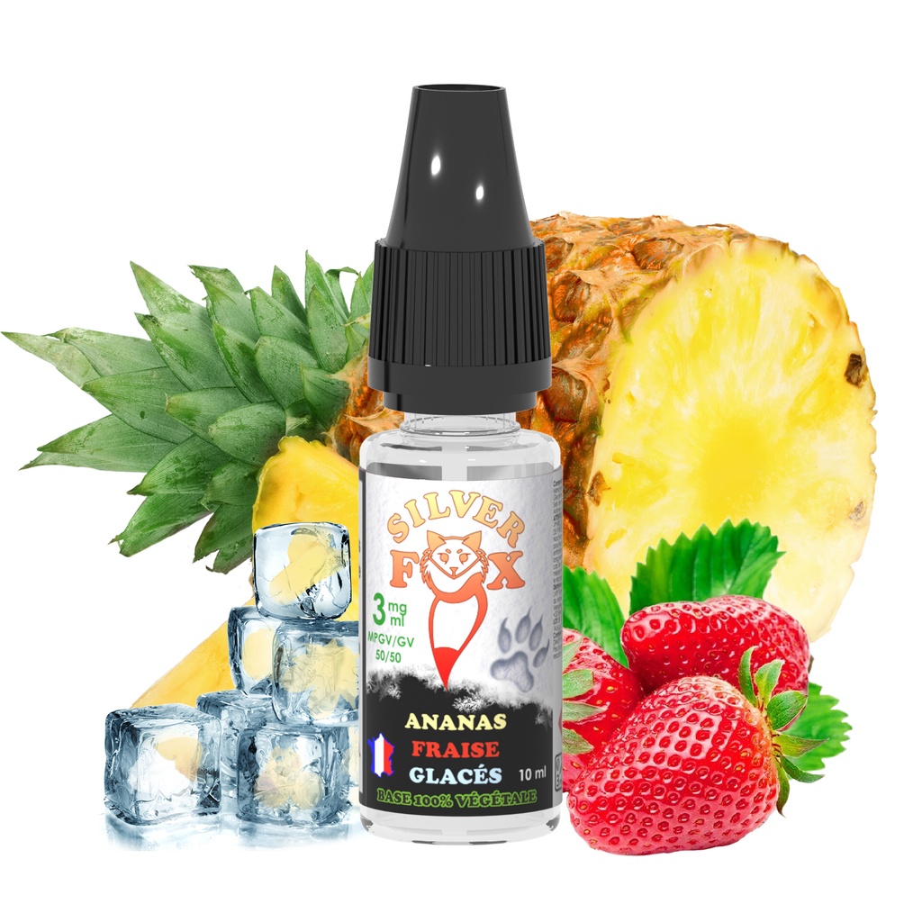 10 ml Silver Fox Ananas Fraise (Pineapple Strawberry)
