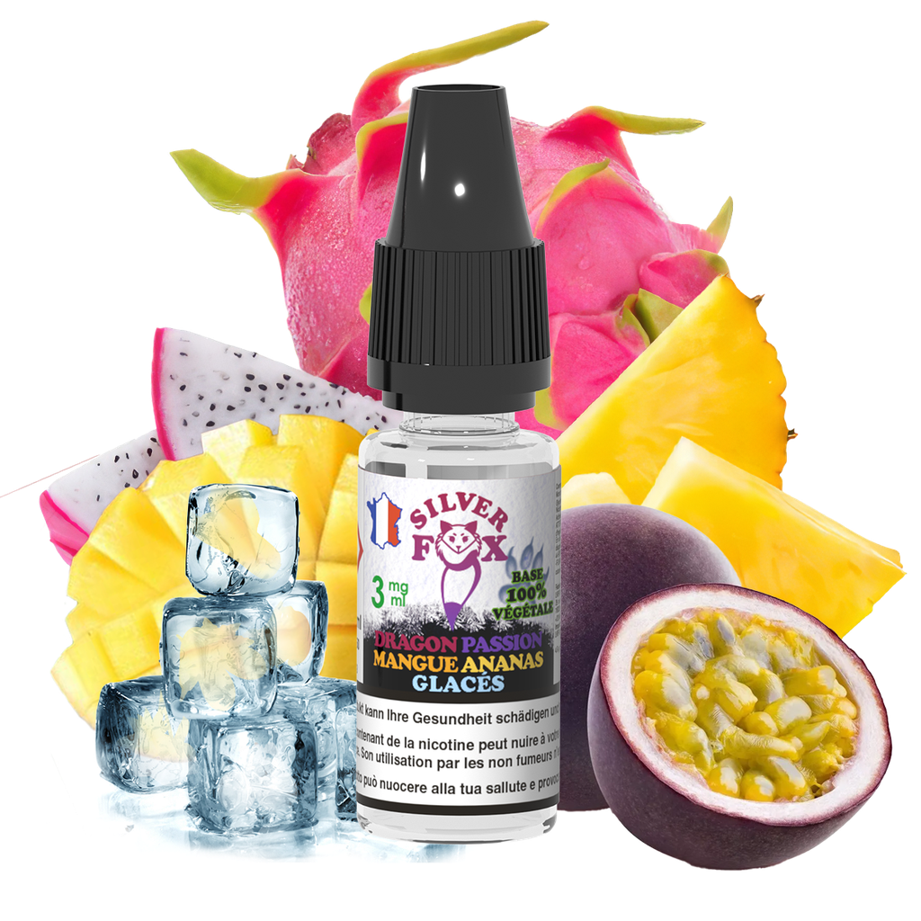 10 ml Silver Fox Dragon Passion Mango Pineapple