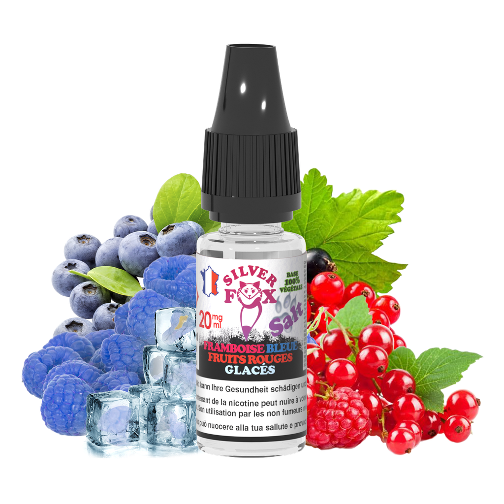 Sel 10ml Framboise Bleue Fruits Rouges Silver Fox